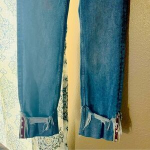 ZARA Denim Jeans beaded bottom size 4